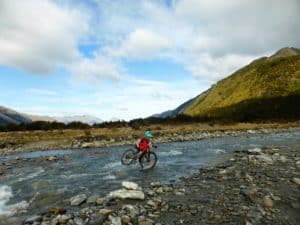 One of the many icy cold river crossings