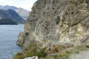 Crossing the Dingle Burn Bluffs