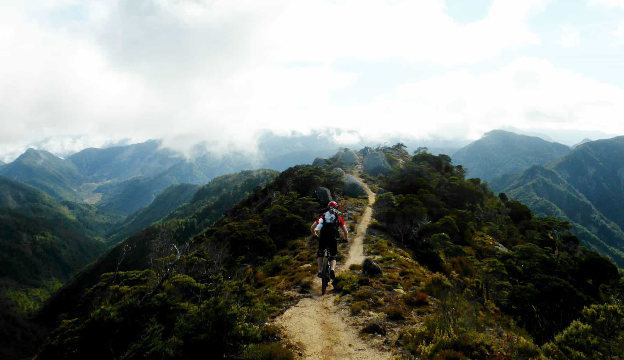 Mountain Biking along Skyline Ridge, Old Ghost Road