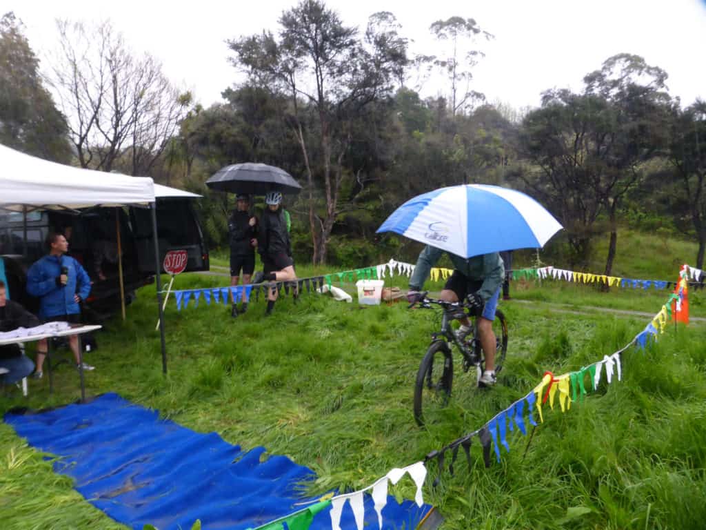 Biking in the rain