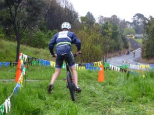 Starting the mountain bike ride