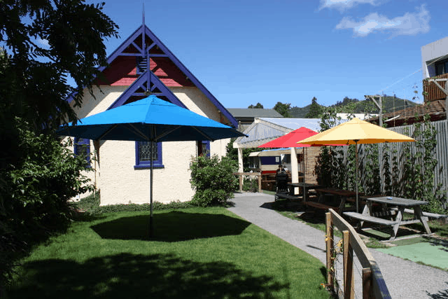 Pub garden in sunshine